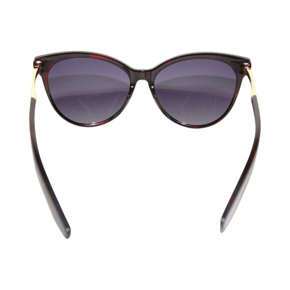 Osse Brown Gold Hardware Cateye Sunglasses display picture 3